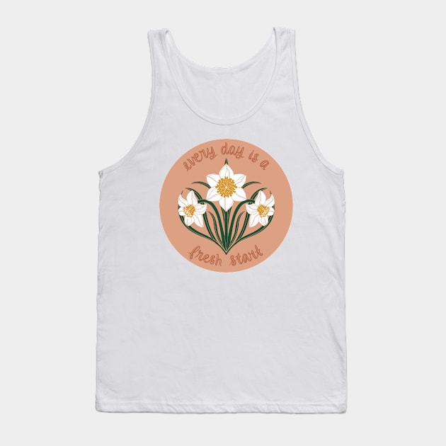 Every day is a fresh start - daffodils Tank Top by NewBranchStudio